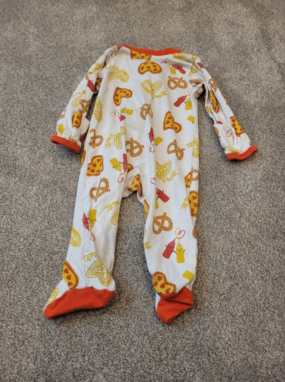 Honest Baby Pasta One Peice Pajama Size 0-3 Months